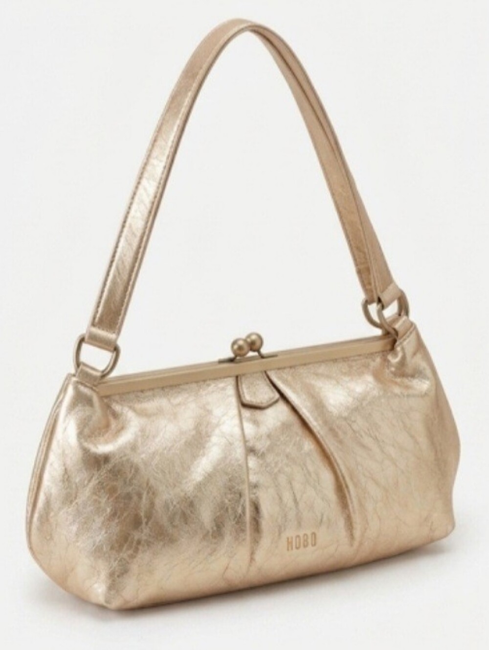Y2K HOBO Cream Shimmerimg Shoulder Handbag! Rare!